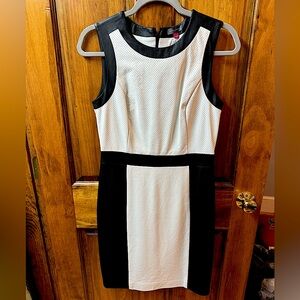 Vince Camuto faux leather sheath dress